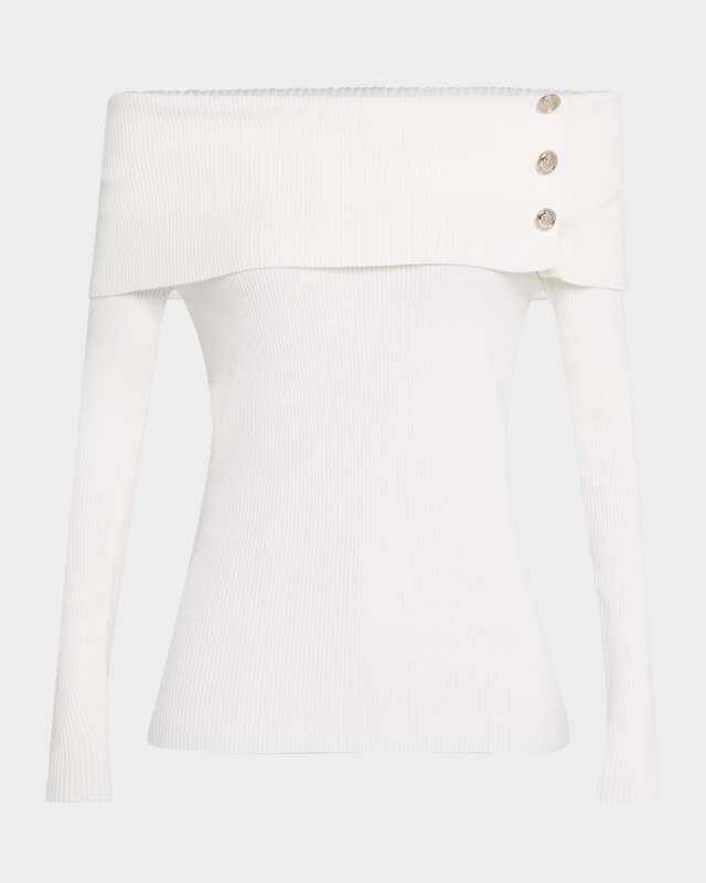 The Imani Ribbed Off-Shoulder Sweater